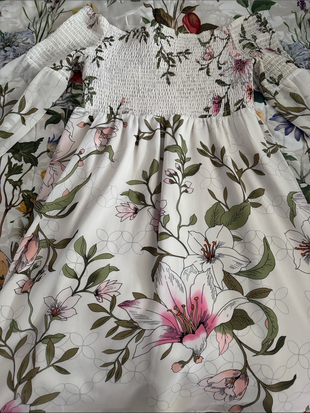 Guess Cream Shoulder Dress